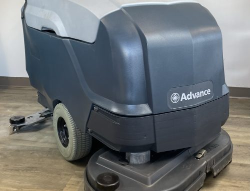 Featured Pre-owned Advance Floor Scrubbers:  Advance SC900 ST 34D Self-Propelled Automatic Walk-Behind Floor Scrubber